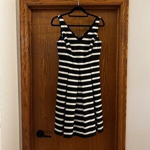 Fit and flare striped dress